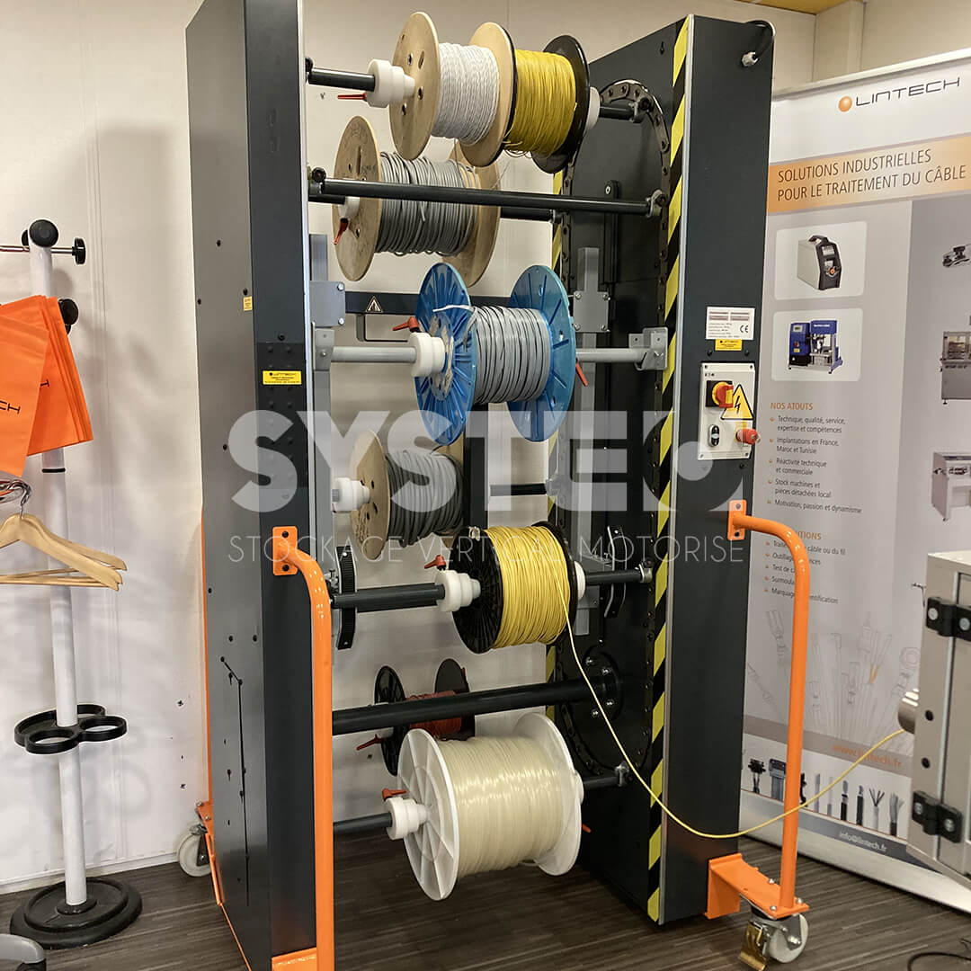 Motorized Wire Spool Vertical Carousel